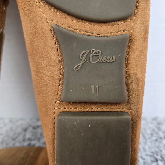 J. Crew Brown Suede Casual Lifestyle Slip On Driving Moccasin Loafer Womens 11 - Picture 12 of 14
